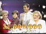 A winning couple celebrates their $1M win with their family